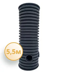Дренажный колодец d400 h5500 с черной крышкой (отводы 110 мм) 1